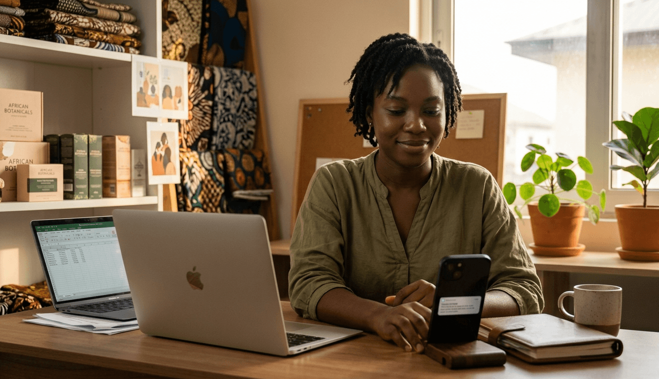 Nigerian business owner managing business and personal finances separately